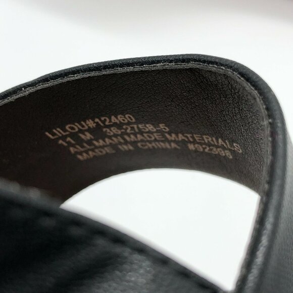 Comfortview Lilou Sandals Wedge Heel Slingback Faux Leather Black 11M - Picture 5 of 5